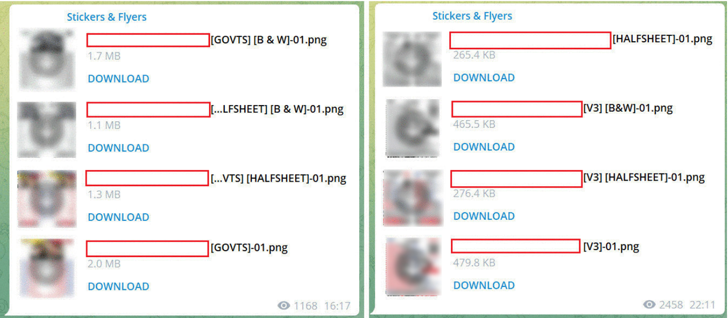 Screenshot from Telegram