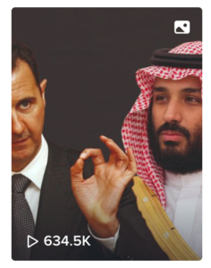 Figure 2: The video featuring the voice of a former Islamic State spokesman laid over images of Middle East “tyrants” generated more than 634,000 views.