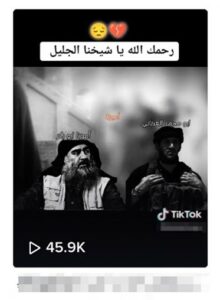 Figure 3: An Islamic State support video venerating Abu Bakr al-Baghdadi and Abu Muhammad al-Adnani garners over 45,000 views.